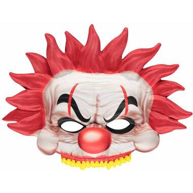 Half Mask Clown One Size