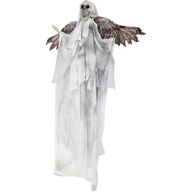 Animatronic Hanging Evil Angel Skeleton with Wings 54 cm x 50 cm x 1.8 m