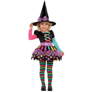 Child Costume Miss Matched Witch Age 3 - 4 Years