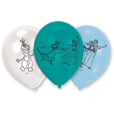 6 Latex Balloons Frozen 22.8 cm / 9"