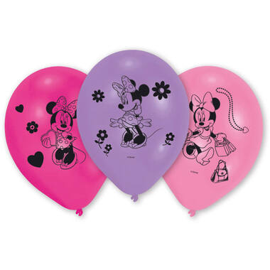 10 Latex Balloons Minnie Mouse 25.4 cm / 10"