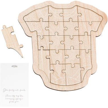 wooden baby grow guest book