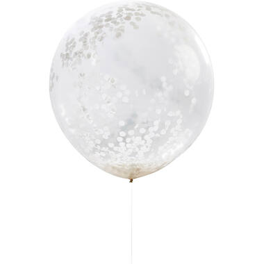 Balloons - Huge - White Confetti