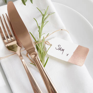 Luggage Tag - Dipped Gold Foil