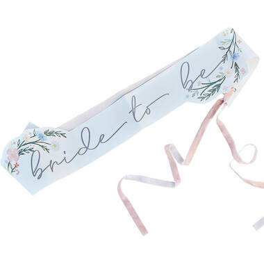 Thin Sash - Bride To Be - Meadow