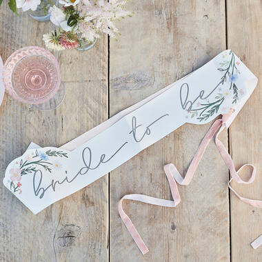 Thin Sash - Bride To Be - Meadow