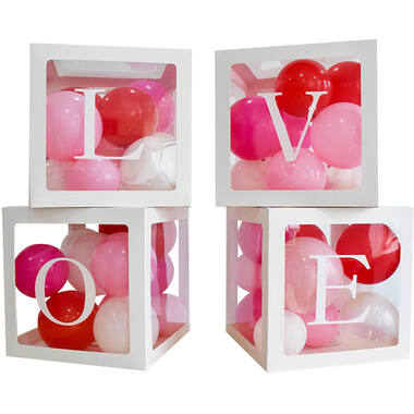 4 Letter Cubes LOVE Paper 30 x 30 x 30 cm