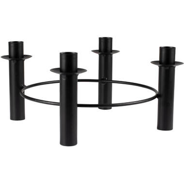 Table Centrepiece - Circular Candle Holder - Black