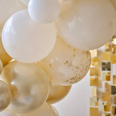 Balloon Arch - Black, Cream, Nude and Champagne Chrome