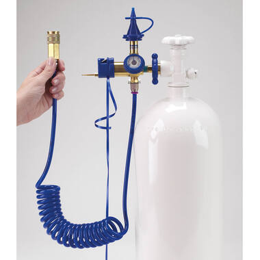 10 Foot Extension Hose Inflator with Gauge 300 BAR