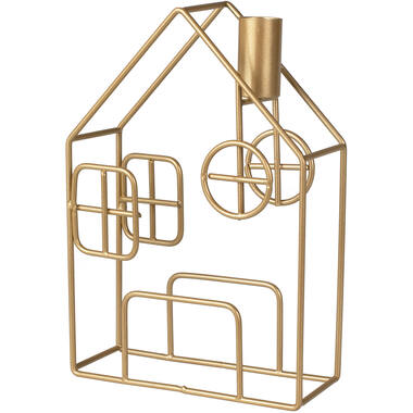 Metal House Dinner Candle Holder