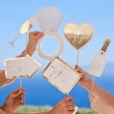 Photo Booth Props - Engaged