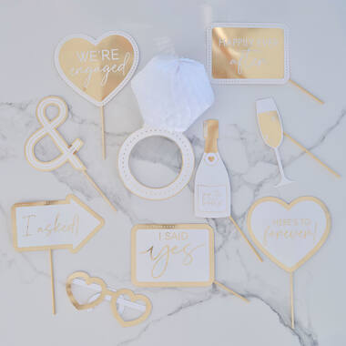 Photo Booth Props - Engaged