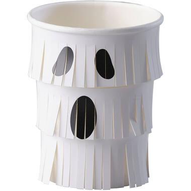 Paper Cups - Fringe Ghosts - White