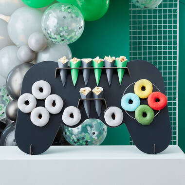 Treat Stand - 3D Controller Shaped with Dowels and Cones - Black