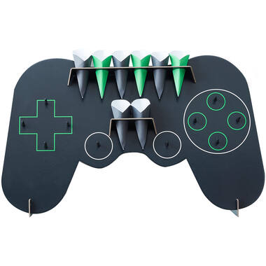 Treat Stand - 3D Controller Shaped with Dowels and Cones - Black