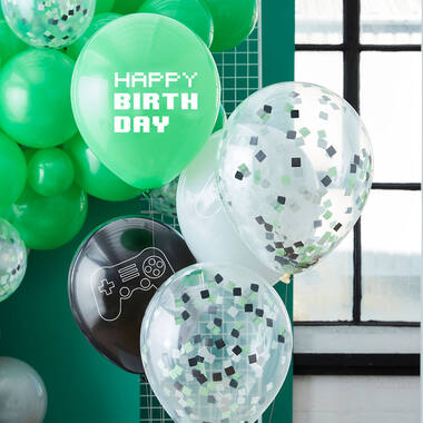 Balloon Bundle - Controller Confetti and Controller Printed - Grey, Green & Black
