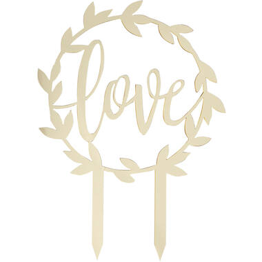 Cake Topper - Acrylic - Gold