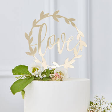 Cake Topper - Acrylic - Gold