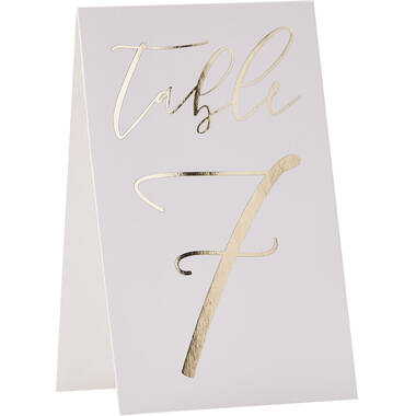 Table Numbers Tent - Gold