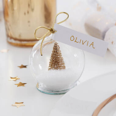 Place Cards - Snow Globe - Gol