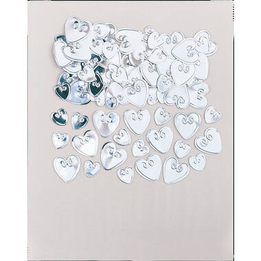 Confetti Loving Hearts Silver Foil 14 g