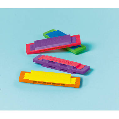 12 Harmonicas Plastic 8.4 x 2.1 cm
