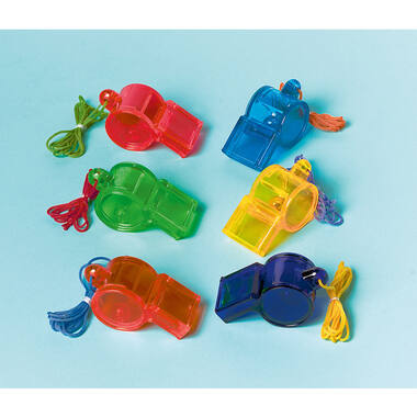 12 Sport Whistles Plastic 4.6 x 2.4 cm