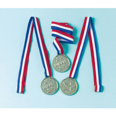 12 Award Ribbons Plastic / Fabric 10.5 x 4.4 cm