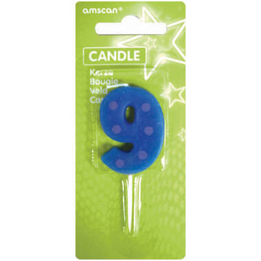 Candle 9 Dots & Stripes Height 7.6 cm