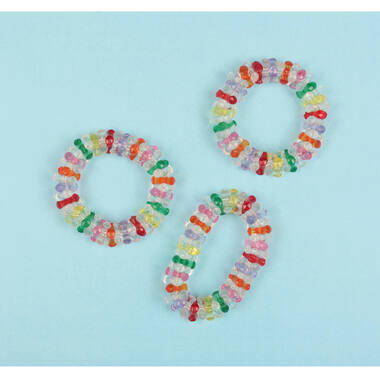 8 Bracelets Crystal Plastic 6.8 x 1 cm