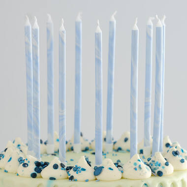 Candles - Tall Skinny - Blue Marble