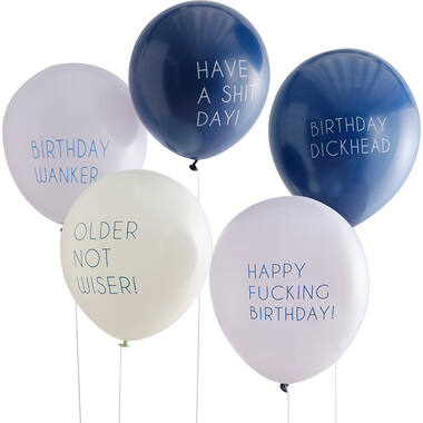 Balloon - Naughty Slogans - Blue
