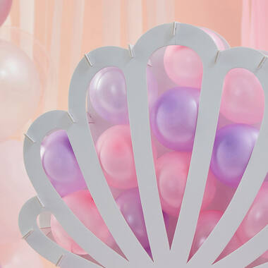 Balloon Mosaic - Shell Shaped with Balloons - Pink and Lilac