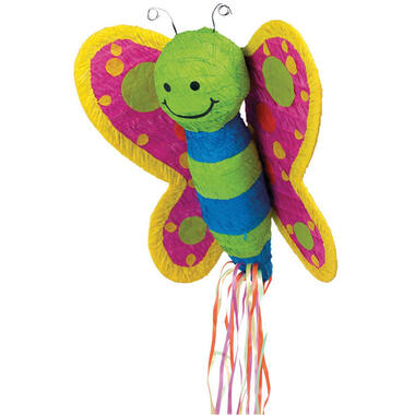 Pull Pinata Butterfly Paper / Plastic 53.3 x 53.3 x 16.5 cm