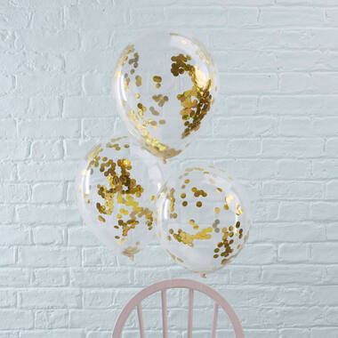 Balloons - Confetti - Gold