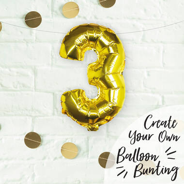 Balloons - Gold Foil Number