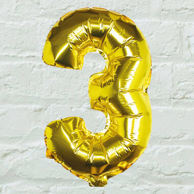 Balloons - Gold Foil Number