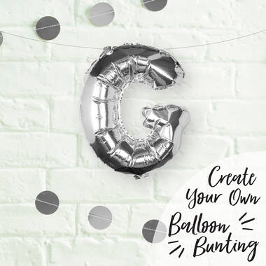 Balloons - Silver Foil Letter - G