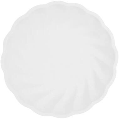6 Plates Vert Decor Round White 22.9 cm