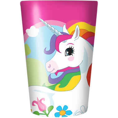 4 Cups Unicorn Plastic Reusable 430 ml