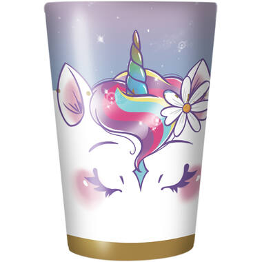 4 Cups Unicorn Dreams Plastic Reusable 430 ml