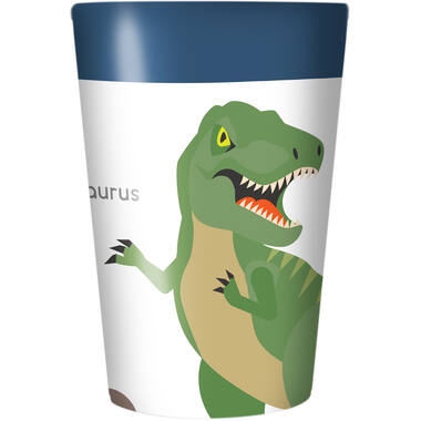 4 Cups Happy Dinosaur Plastic Reusable 430 ml