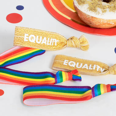 5 Wrist Bands Over The Rainbow Fabric