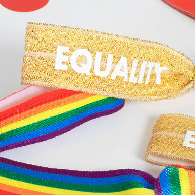 5 Wrist Bands Over The Rainbow Fabric