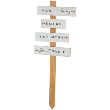 Signs - White Washed Wooden Arrows