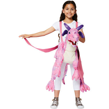 Child Costume Ride on Pink Dragon Age 3 - 8 Years