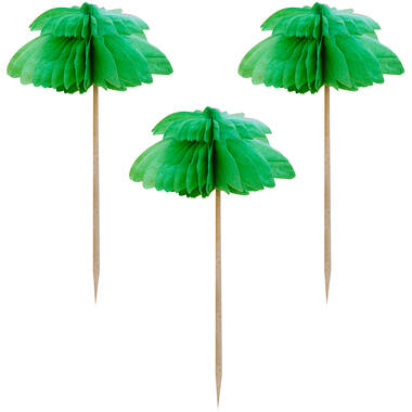 Cupcake Toppers - Honeycomb Palm Trees