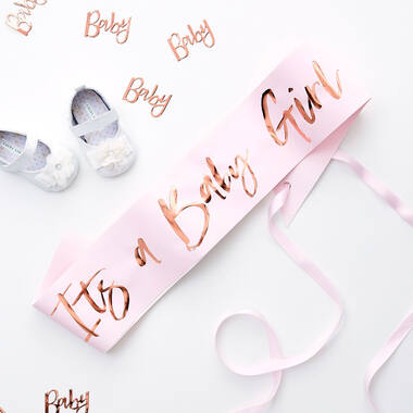 Sash Twinkle Twinkle It's A Baby Girl Paper / Foil 75 x 10 c