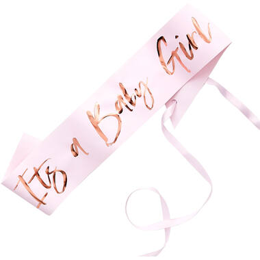 Sash Twinkle Twinkle It's A Baby Girl Paper / Foil 75 x 10 c